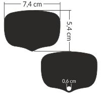 Etykiety kredowe 74x54mm - czarne cenówki plastikowe
