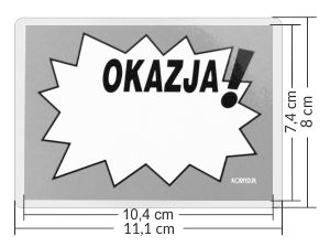 etykiety promocyjne laminowane A7 - OKAZJA