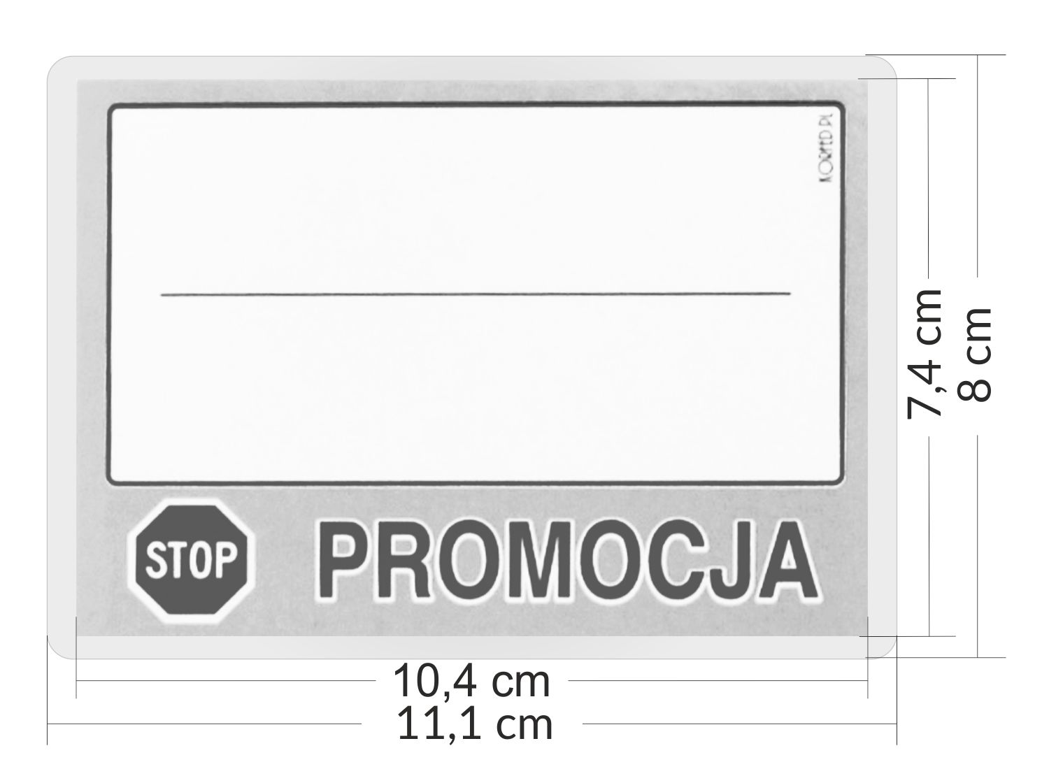 etykiety cenowe laminowane A7 - STOP PROMOCJA SUPER CENA DOBRA CENA