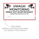 UWAGA MONITORING + DANE ADMINISTRATORA 30x16,5cm tabliczki