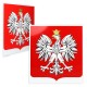 Tabliczka PVC herb Polski - GODŁO: orzeł biały na czerwonej tarczy 25x23cm