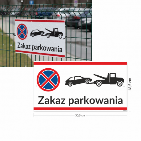 ZAKAZ PARKOWANIA - zewnętrzne tabliczki plastikowe 