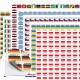 Naklejki - FLAGI - etykiety samoprzylepne na arkuszu