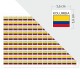 Naklejki - FLAGI - etykiety samoprzylepne na arkuszu Kolumbia