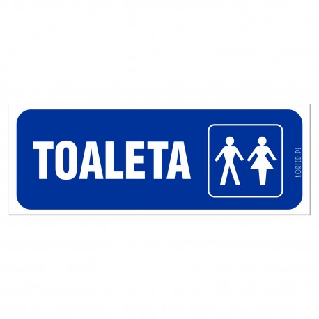Oznakowanie TOALETA 21x8cm