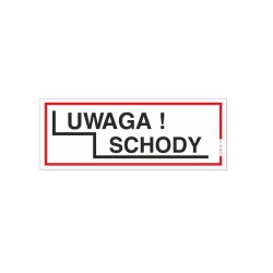 UWAGA SCHODY 21x8cm