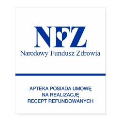 NFZ - APTEKA posiada umowę na realizację recept refundowanych 35x29,7cm